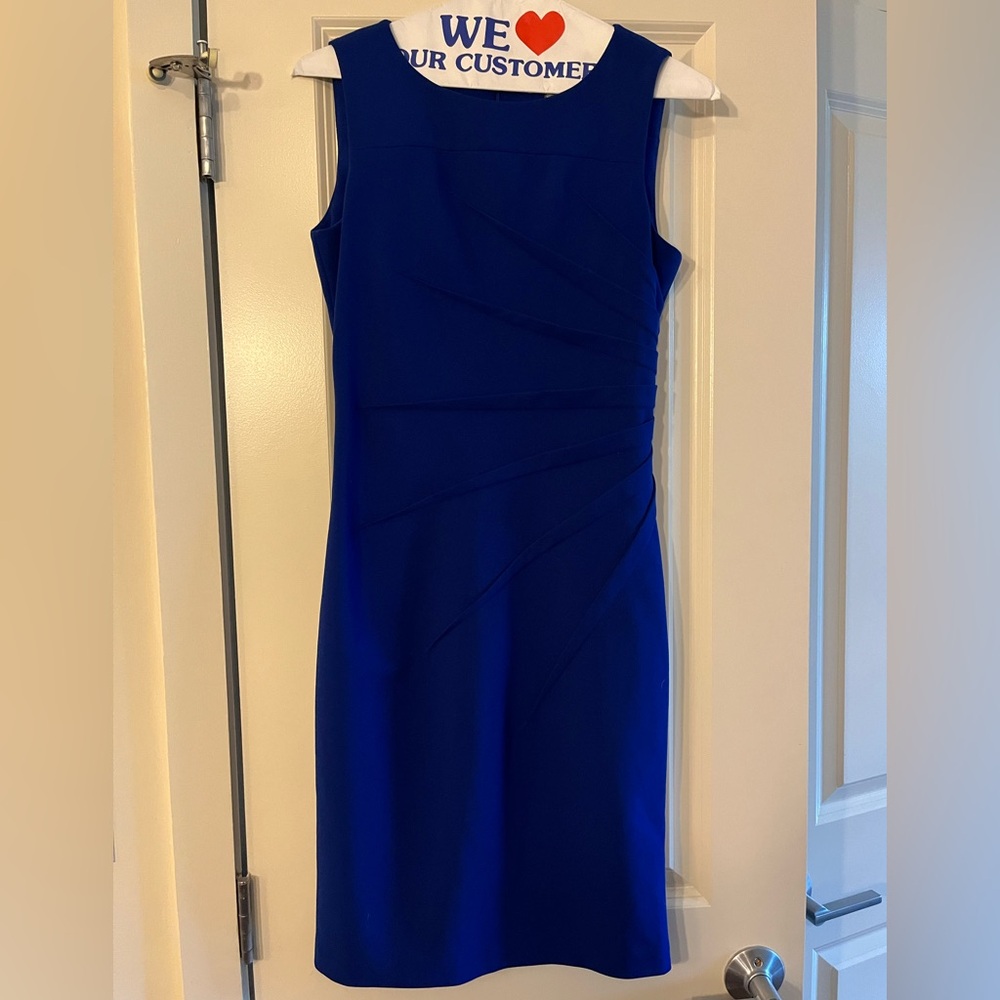 Calvin Klein Royal Blue Sunburst Sheath Dress